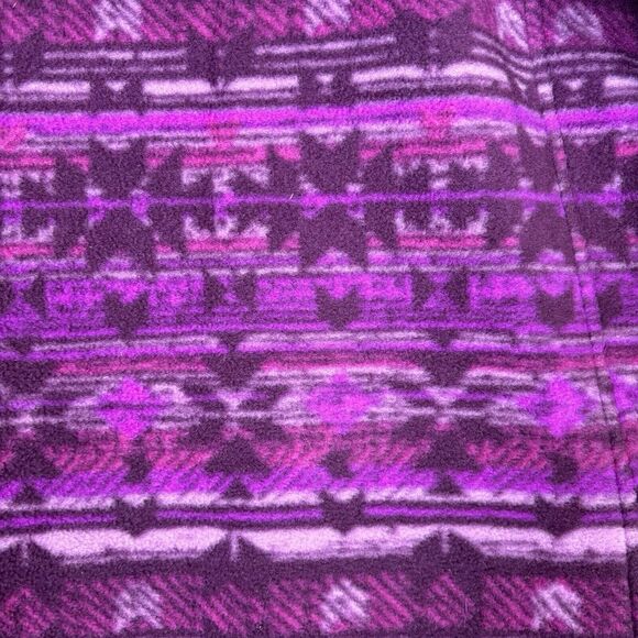 Columbia Jacket Women Sz M Purple‎ Fleece Soft Aztec Full Zip Outdoor Western - Picture 11 of 12